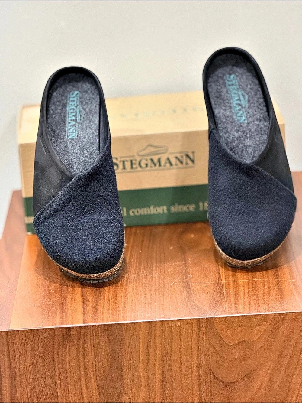 Stegmann Elsa Stretch Mule Black & Brown US 8.5